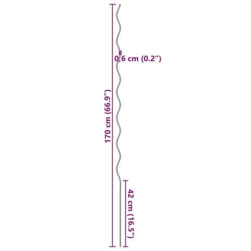 Spirale za potporu biljkama 50 kom 170 cm Čelik Cijena