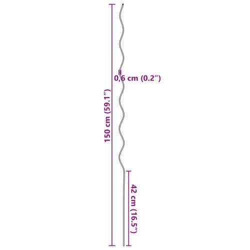 Spirale za potporu biljkama 5 kom 150 cm Čelik Cijena