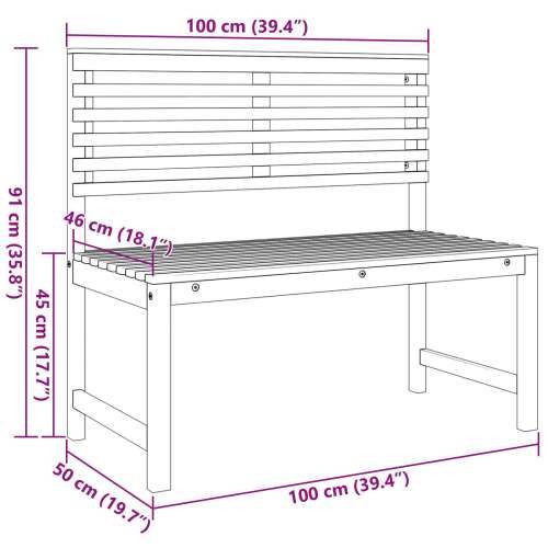 Vrtna klupa 100x50x91 cm Čvrsto drvo bagrema Cijena