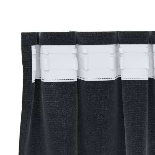 Zastore za blackout s gornjom trakom 2 kom crni baršun Cijena