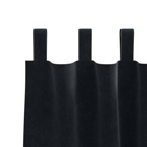 Zastore za blackout s petljama 2 kom Crni baršun Cijena