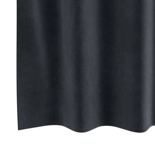 Zastore za zamračivanje s okcima 2 kom Tamnosiva pliš Cijena