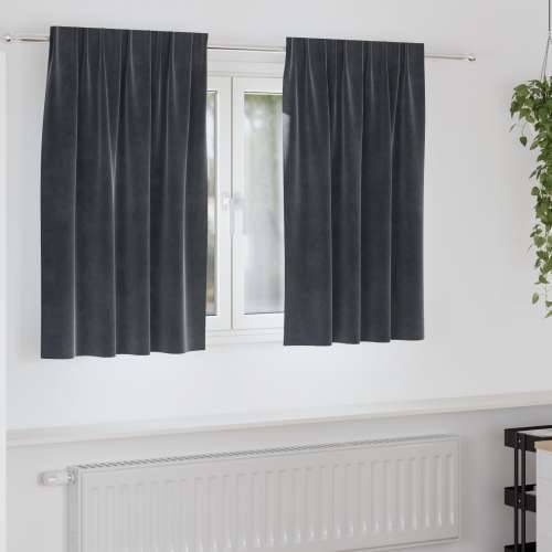 Zastore za blackout s gornjom trakom 2 kom tamnosiva pliš Cijena