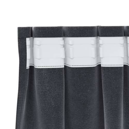 Zastore za blackout s gornjom trakom 2 kom tamnosiva pliš Cijena