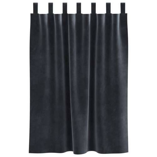 Zastore za zamračivanje s petljama 2 kom Tamnosiva baršun Cijena