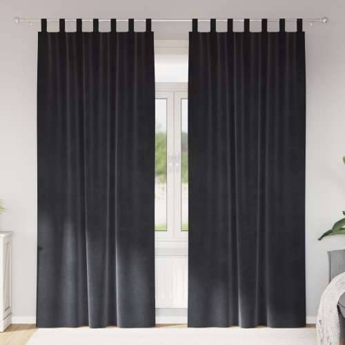 Zastore za blackout s petljama 2 kom Tamnosiva baršun Cijena