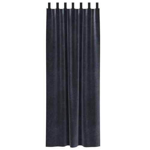 Zastore za blackout s petljama 2 kom Tamnosiva baršun Cijena