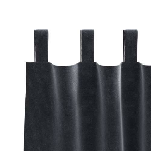 Zastore za blackout s petljama 2 kom Tamnosiva baršun Cijena