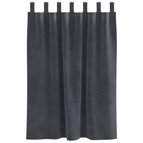Zastore za zamračivanje s petljama 2 kom Svjetlosiva pliš Cijena