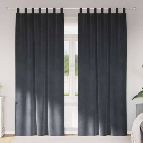 Zastore za blackout s petljama 2 kom Svjetlosiva pliš Cijena