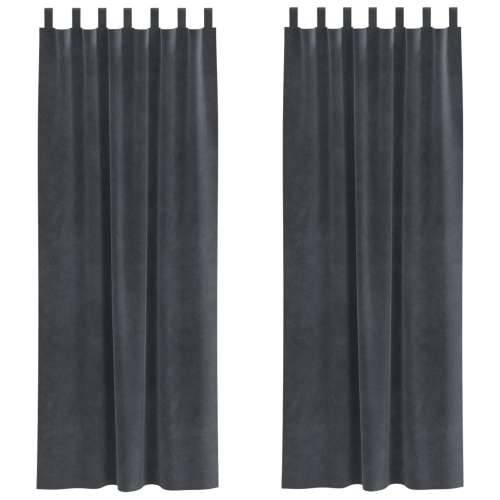 Zastore za blackout s petljama 2 kom Svjetlosiva pliš Cijena