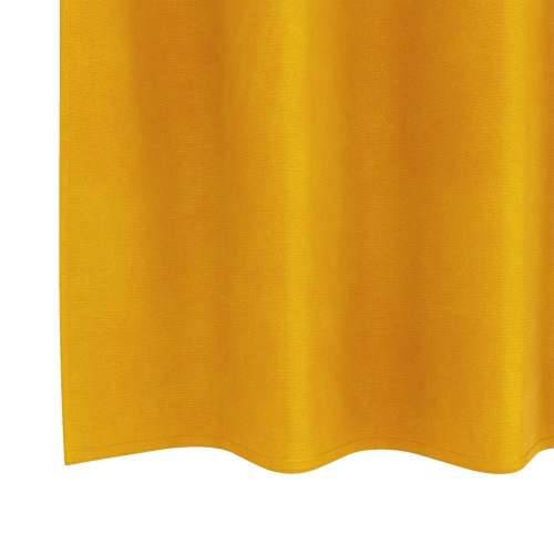 Zastore za zamračivanje s očicama 2 kom Mustard žuto baršun Cijena