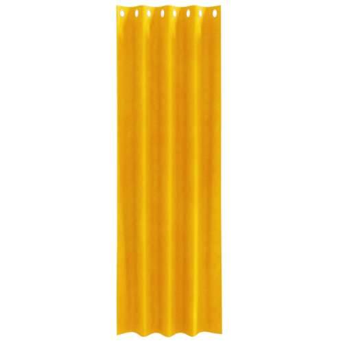 Zastore za blackout s očicama 2 kom Mustard žuta baršun Cijena