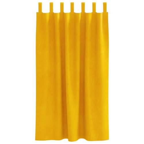 Zastore za zatamnjenje s petljama 2 kom Mustard žuti baršun Cijena