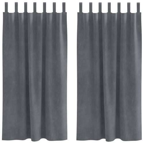 Zastore za blackout s petljama 2 kom Super svijetlosiva pliš Cijena