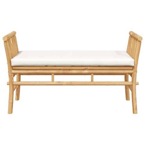 Klupa za vrt s jastučićem 110 cm od bambusa Cijena
