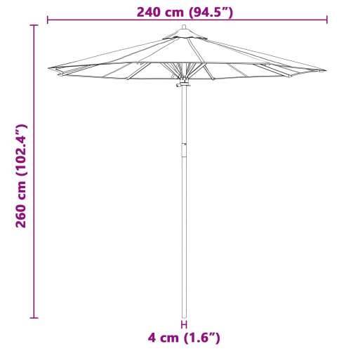 Suncobran Krem Bijela 240x260 cm od Bambusa Cijena