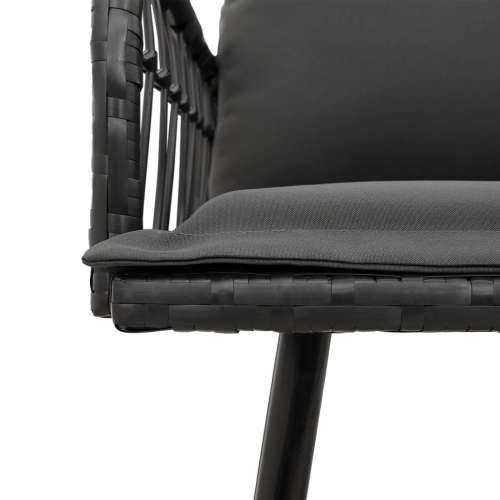 L-oblika sofa Crna 231x173x78 cm Poliratan Cijena