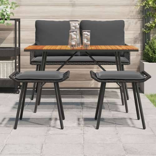 Vrtni stolci 2 kom Crni 50x40x45 cm Poliratan Cijena