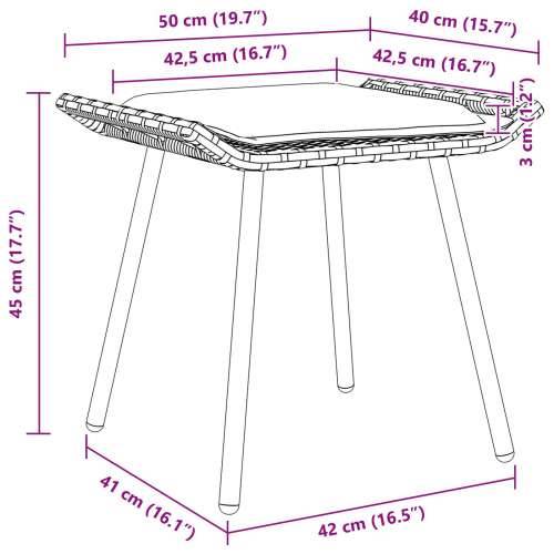Vrtni stolci 2 kom Crni 50x40x45 cm Poliratan Cijena