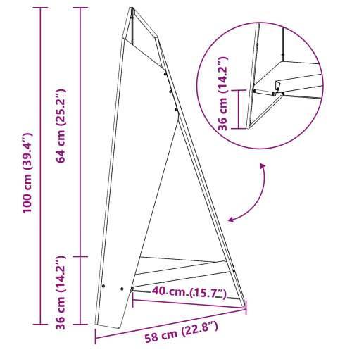 Kameni Plamenik Piramida 58x36x100 cm Odporan na vremenske uvjete Cijena