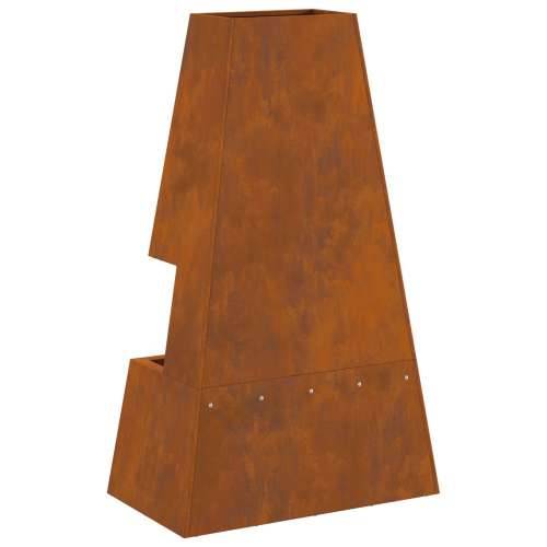 Ognjište s spremnikom za drva 60x35x100 cm od čeličnog materijala Cijena