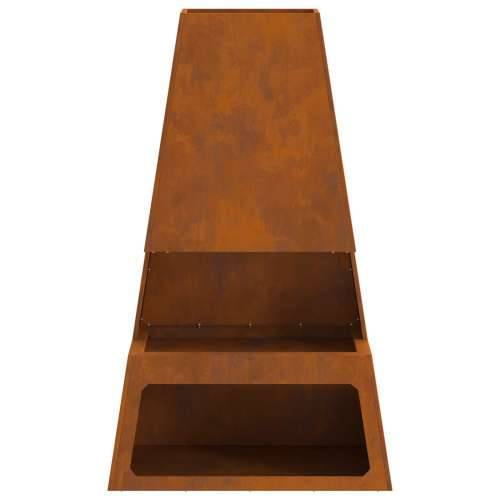 Ognjište s spremnikom za drva 60x35x100 cm od čeličnog materijala Cijena