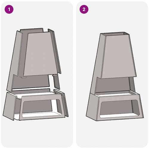 Ognjište s spremnikom za drva 60x35x100 cm od čeličnog materijala Cijena