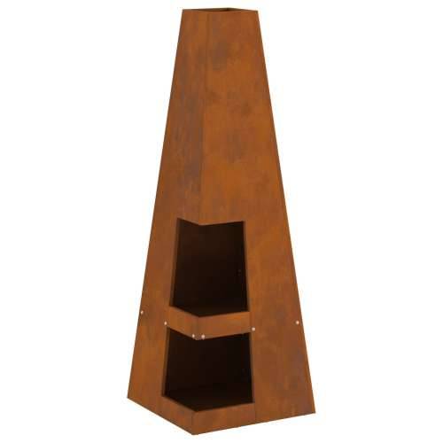 Vatrogasni jam s spremnikom za drva 35x35x100 cm od nehrđajućeg čelika Cijena