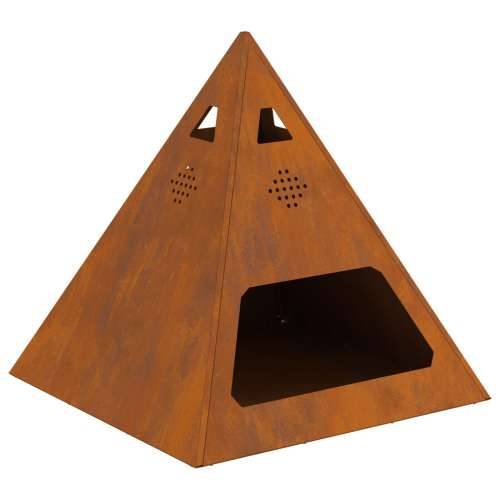 Vatra Ognjište Piramida 50x50x51 cm Čelik otporan na vremenske utjecaje Cijena