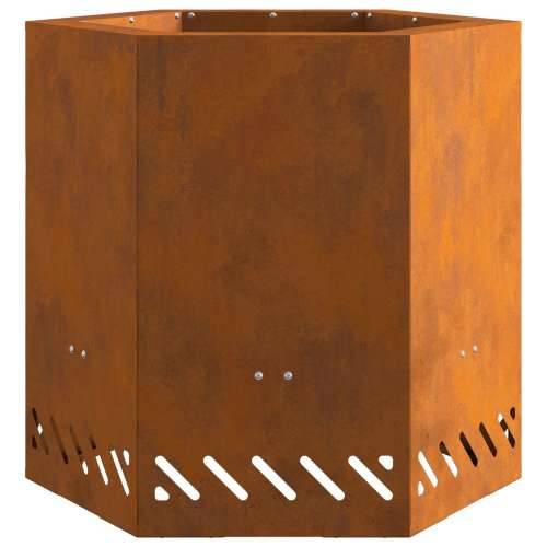 Ognjište bez dima Šesterokutno 48x48x51 cm Odvojeni čelik Cijena