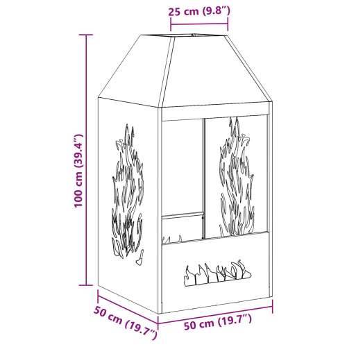 Ognjište 50x50x100 cm Otpornik na vremenske uvjete Cijena