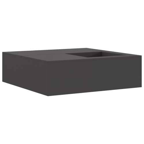 Ognjište s drvenim spremištem Crna 100x100x30 cm Čelik Cijena