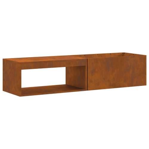 Ognjište s pohranom drva 160x45x35 cm od čelika otporne na vrijeme Cijena
