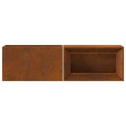 Ognjište s pohranom drva 160x45x35 cm od čelika otporne na vrijeme Cijena