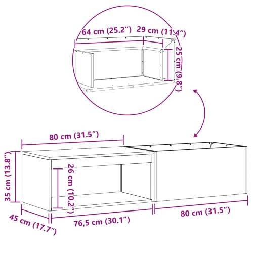 Ognjište s pohranom drva 160x45x35 cm od čelika otporne na vrijeme Cijena