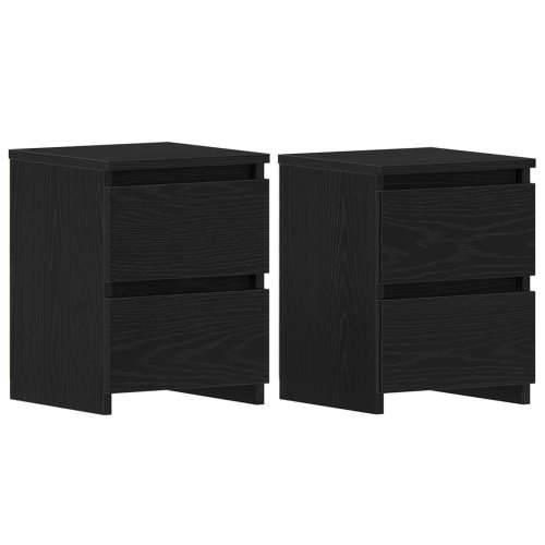 Noćni ormarići s ladicama 2 kom Crna hrast 30x30x40 cm Cijena