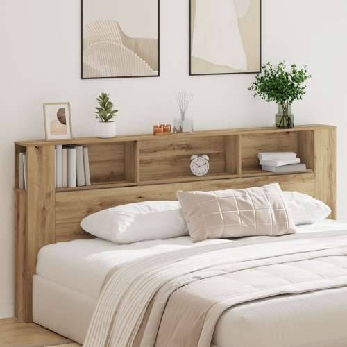 Glava kreveta s kabinetom od umjetnog hrasta 220x18,5x104,5 cm Cijena