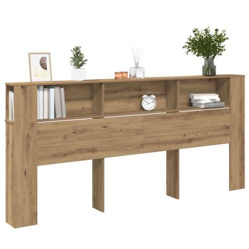Glava kreveta s kabinetom od umjetnog hrasta 220x18,5x104,5 cm Cijena