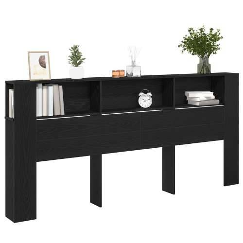 Glava kreveta Ormar Crni Hrast 220x18,5x104,5 cm Cijena