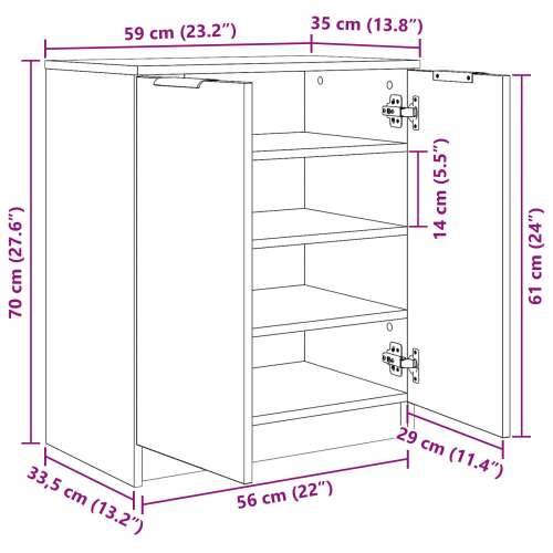 Ormar za cipele Crna Hrast 59x35x70 cm Konstruirano drvo Cijena