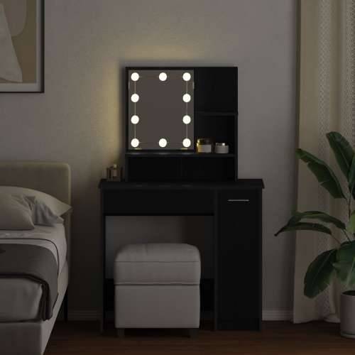 LEDtoaletni stolić u crnom hrastu - 86.5 x 35 x 136 cm Cijena