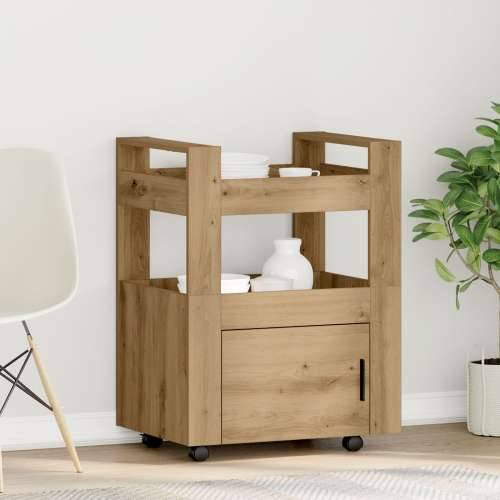 Kuhinjski kolica Artisan Oak 60x45x80 cm Konstruirano drvo Cijena