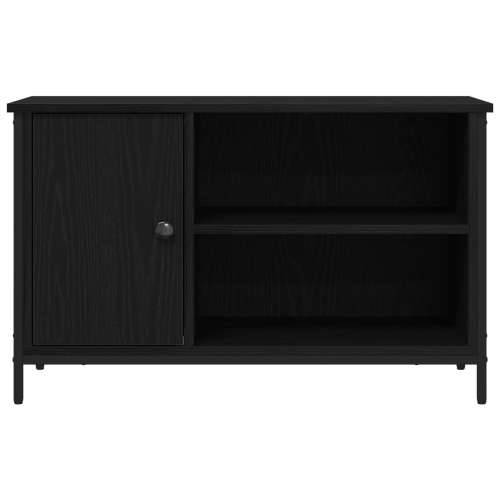 TV ormarić Crna hrastovina 80x40x50 cm Inženjerski drvo i čelik Cijena
