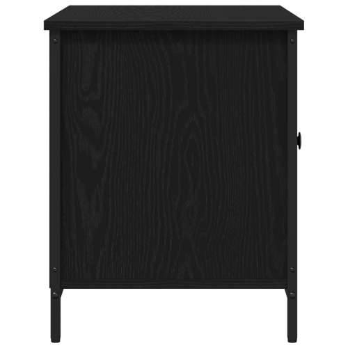 TV ormarić Crna hrastovina 80x40x50 cm Inženjerski drvo i čelik Cijena