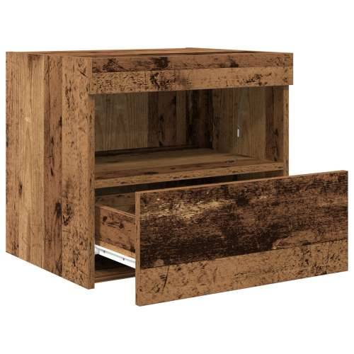 Noćni ormarić s LED svjetlima od starog drva 50x40x45 cm Cijena