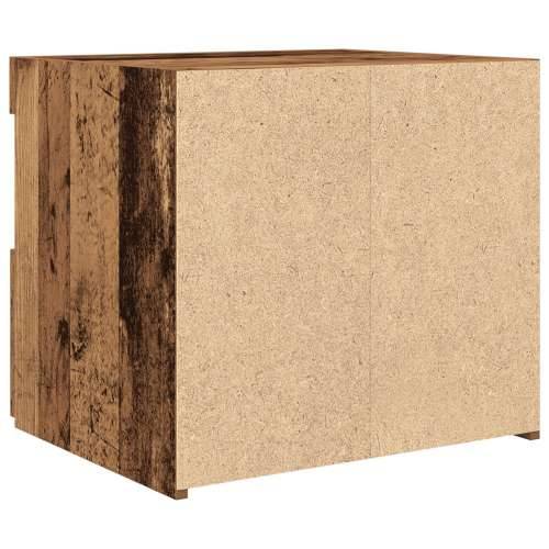 Noćni ormarići s LED svjetlima 2 komada Stari drvo 50x40x45 cm Cijena