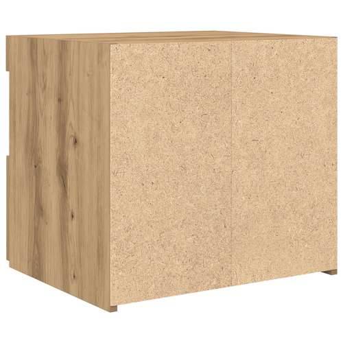 Noćni ormarići s LED svjetlima 2 komada Artisan hrast 50x40x45 cm Cijena