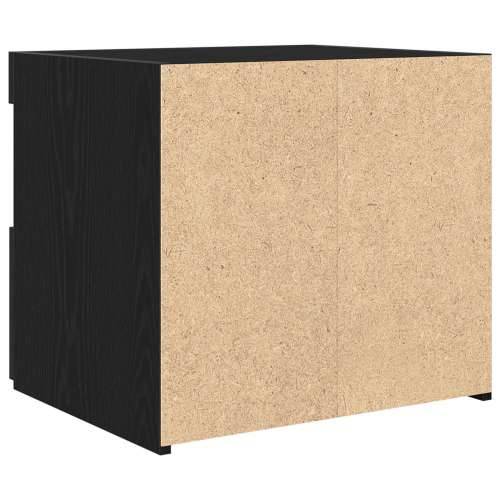 Noćni ormarić s LED svjetlima Crna hrastovina 50x40x45 cm Cijena