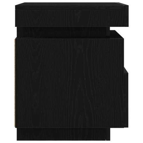 Noćni ormarić s LED svjetlima Crna hrast 40x39x48,5 cm Cijena